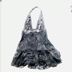 Victorias Secret Lace lingerie Black Sexy Size M Halter Top Skimpy